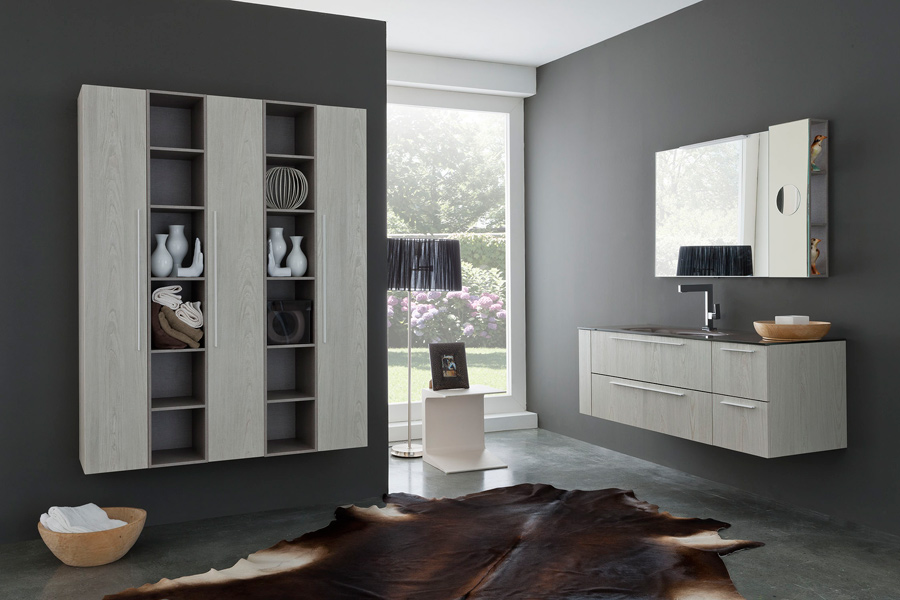 arredo bagno con colonne