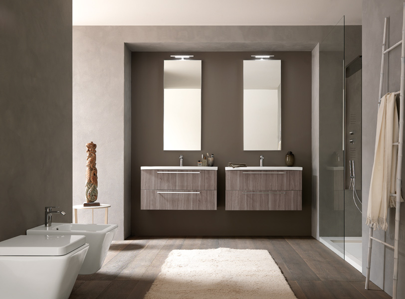 bagno con doppio lavabo