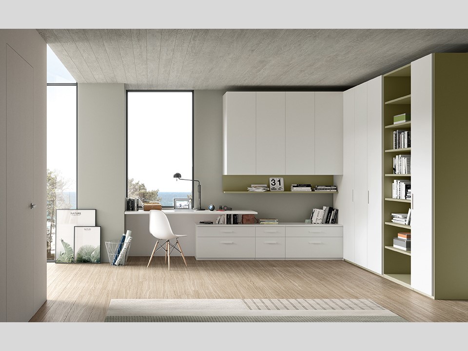 Scrivania e libreria per cameretta  