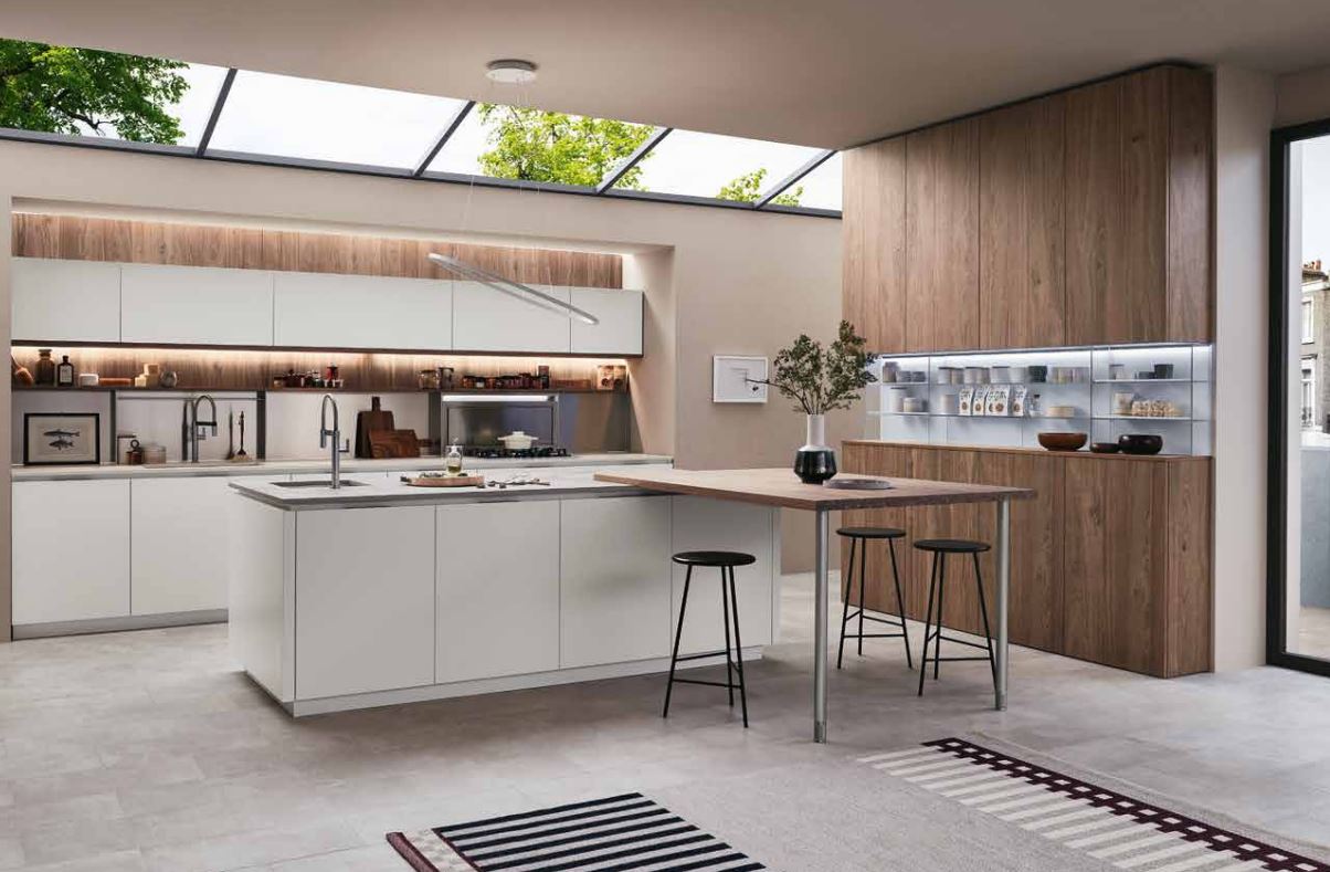 Veneta Cucine modello Lounge noce nodoso