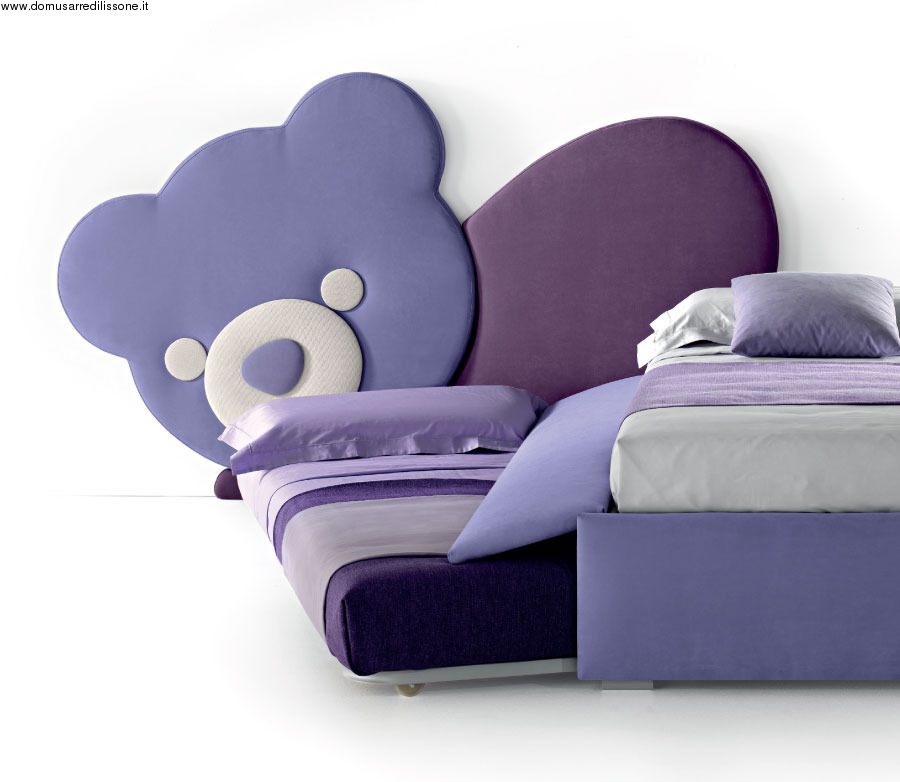 letto singolo imbottito a forma di orso
