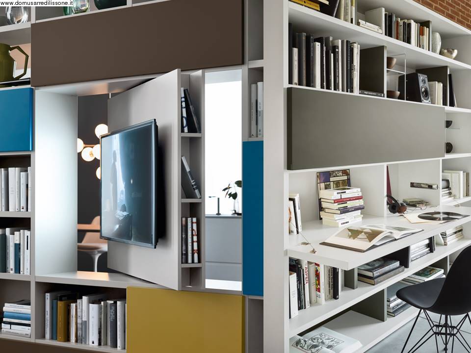 Porta Tv girevole e scrivania ribaltabile 
