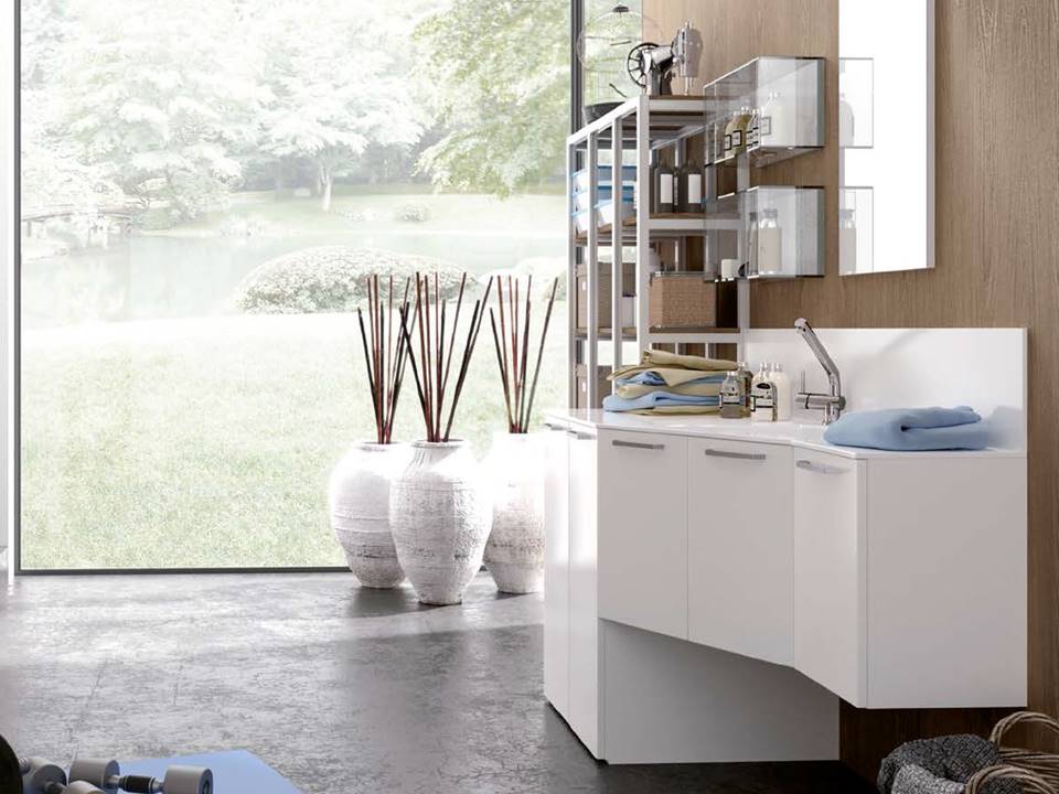 Bagno porta lavatrice doppia profondità