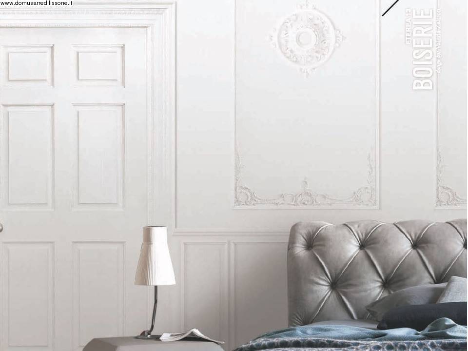 carta da parati effetto boiserie legno bianco