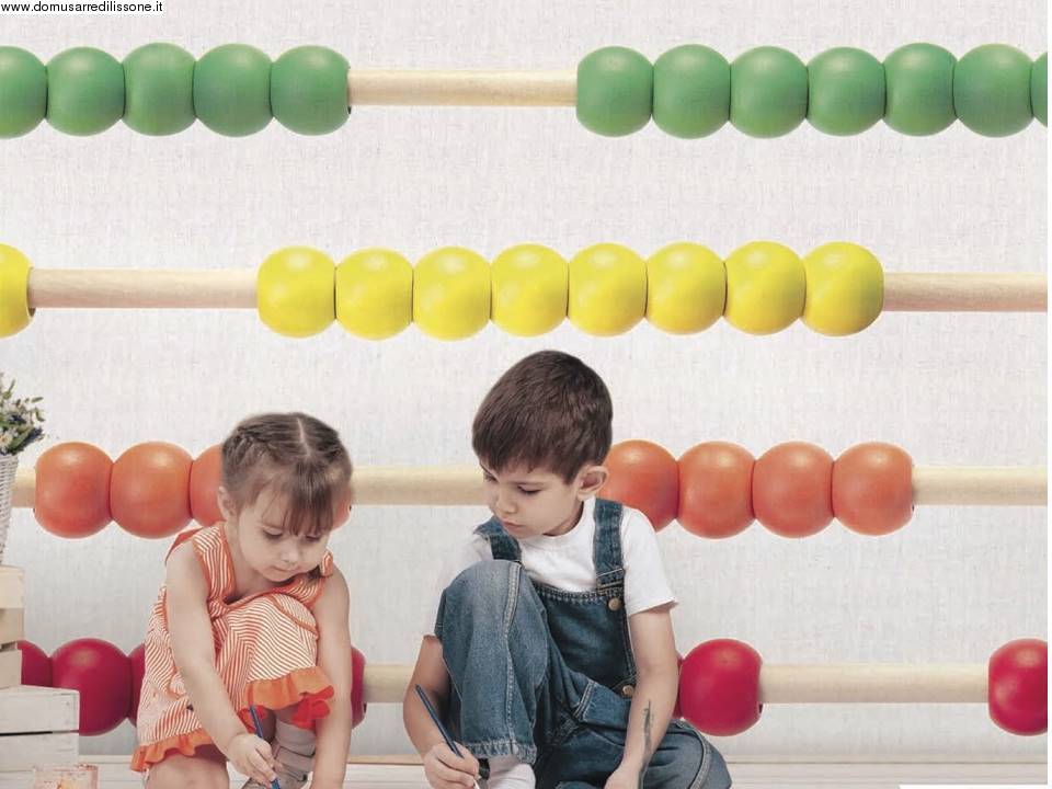 tappezzeria con palline colorate