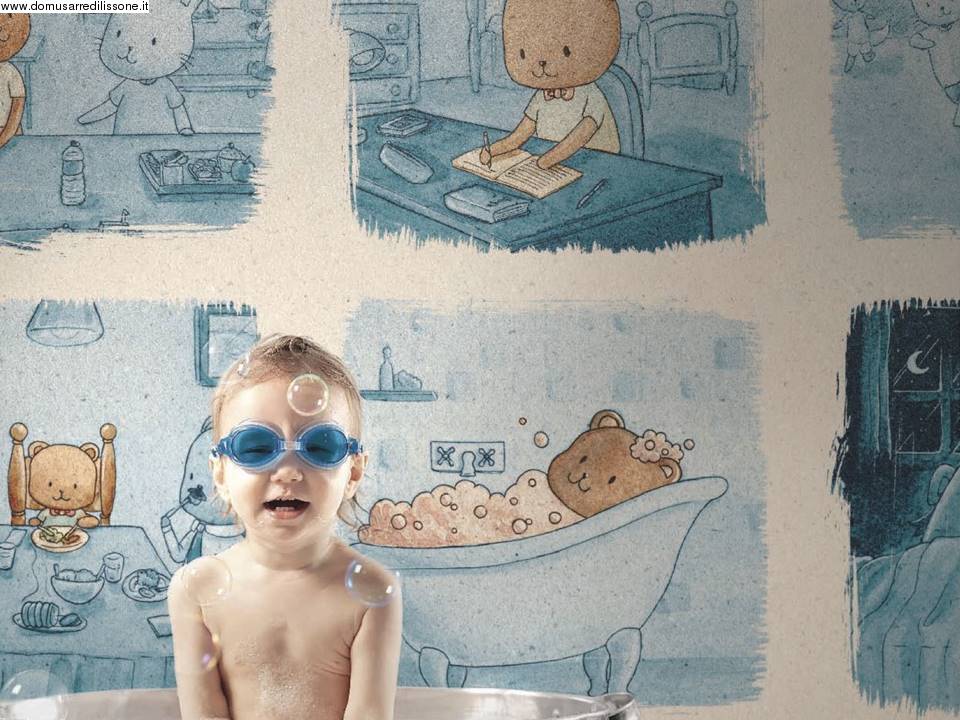 tappezzeria con cartoni animati