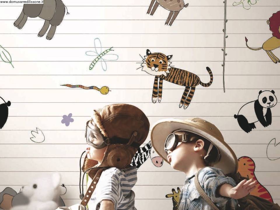 tappezzeria con fdiversi animali