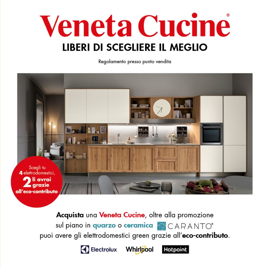 Acquista 4 elettrodomestici green e ne paghi solo 2. Una offerta  Domus arredi Veneta Cucine